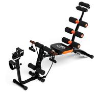 Banc de musculation multi-positions, Appareil de musculation pour abdominaux, Bras dos et épaules, Noir, 105*30*87cm