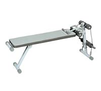 Banc de Musculation Multifonction Bancs de Bleu et Blanc Plat Réglable avec