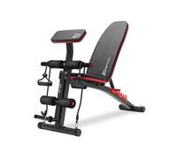 Hop-Sport Banc de musculation inclinable HS-1035 avec Pupitre à biceps, Presse jambe et Extenseurs Banc d'entraînement réglable
