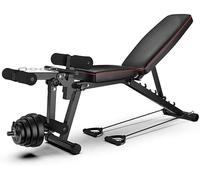 Banc de musculation multifonction, réglable, pliable et inclinable avec curler jambes, pour entraînement complet du corps, pour la salle de sport et la maison. Ce produit ne comprend pas d'haltères
