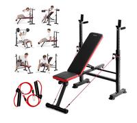 VEVOR Banc de Musculation Réglable et Pliable Capacité 272,2kg pour Domicile Gym