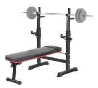 Banc de musculation multifonctionnel - banc de fitness - banc de presse - banc d'entraînement avec support pour haltères, pliable, banc plat et Squat Rack - capacité de charge jusqu'à 200 kg