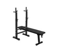tectake® Banc de Musculation pliable 118x55x106 cm, Support haltères, Banc abdominaux, bras & épaules, Station de dips, Appareil musculation, Sport Maison, Fitness, Rembourrage épais, Antidérapant