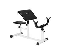 Banc de musculation pliable en acier noir et blanc