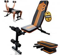 Banc de Musculation Pliable et Inclinable à 7 Positions -Banc Musculation Multifonction Abdominaux Capacité de 250 kg - Banc Musculation Complet Confortable et Facile à Assembler Pour la Maison