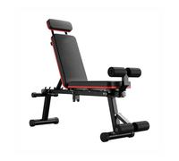 Banc de musculation pliable et réglable for haltères, supportant jusqu'à 400 kg, idéal for un entraînement complet du corps à domicile.(Red)
