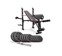 Set d'haltères de 59kg avec banc de musculation HS-1055 - HS HOP-SPORT