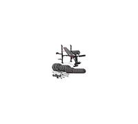 Banc de Musculation Pliable HS-1055 avec Pupitre de Curl, Papillon, Presse à jambes et Set d'haltères de 74 kg en plastique, disques de 31 mm, barres