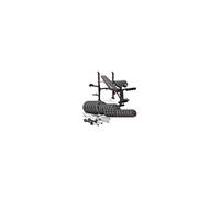 Banc de Musculation Pliable HS-1055 avec Pupitre de Curl, Papillon, Presse à jambes et Set d'haltères de 122 kg en plastique, disques de 31 mm,