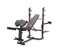 Banc de Musculation Pliable HS-1065 avec Support d'haltères, Entraîneur de Jambes, Banc d'entraînement Réglable pour le Développé Couché avec