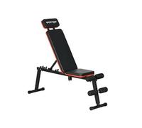 Sport Now Banc de musculation dossier réglable 5 niveaux multifonctionnel acier noir