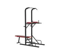 Banc de musculation pliable multifonction en acier noir