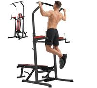Banc de musculation pliable Sportnow, banc de musculation, dossier réglable sur 3 niveaux, plat/incliné/décliné, extension des jambes et bandes de résistance, pour l'entraînement à domicile. Rouge