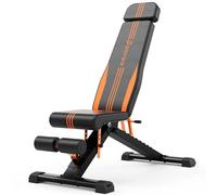 Banc de musculation réglable de 408,2 kg - entraînement pliable avec dossier étendu de 85,1 cm pour la salle de sport à domicile, banc incliné plat en acier de 80 x 40 mm