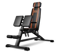Banc de musculation réglable de 450 kg avec poignée, banc de musculation multifonction avec appuie-tête, banc plat pour abdominaux réglable, banc incliné, chaise romaine, pour la maison, la gym, le