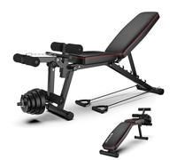 Banc de Musculation Réglable Dossier Inclinable en 5 Positions Multifonction Banc de Musculation avec Extension des Jambes Fitness Complet Corps Se Muscler Exercice Abdominaux Développé Couché 200kg