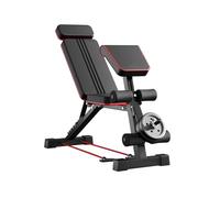 Banc de musculation réglable for haltères, usage domestique, banc pliable multifonctionnel, dossier réglable sur 7 positions, for l'entraînement musculaire
