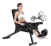 Banc de musculation réglable très résistant, banc de musculation multi-usages, siège d'haltère réglable avec extension de jambe et boucle, 5 positions de dos, capacité maximale de 199,6 kg