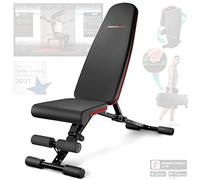 Banc de musculation Sportstech, haute qualité, incliné et plat, charge maximale 180 kg, pour l'entraînement des abdominaux et le fitness + plus de 40 combinaisons pour un usage domestique | BRT400
