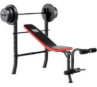 Banc de musculation standard Marcy Pro PM-2084 avec ensemble de poids en vinyle de 45 kg