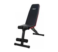 banc de musculation SY-5902 pliable, inclinable et réglable, 7 positions, noir et rouge