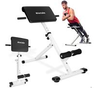 Banc de musculation - TECTAKE - Appareil dos et abdominaux COLEMAN - Noir/Blanc