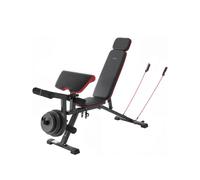 VEVOR Banc de Musculation Capacité de Charge de 363 kg, Banc Plat Réglable, Équipement de Fitness pour Abdominaux, avec Extension de Jambe, Coussin à Biceps, pour Entraînement Complet du Corps Sit-up