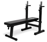 Banc de musculation pliable réglable - Banc de musculation multifonction VirtuFit pour la maison avec étagère