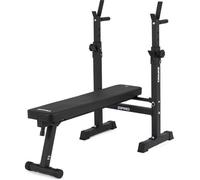 ZIPRO Banc de musculation pour développé couché banc plat avec support barre réglable banc fitness pliable avec poignées de pompes charge max 230 kg pour home gym