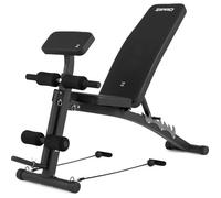 ZIPRO Volume Banc de musculation réglable pliable 230 kg avec leg curl et pupitre à biceps dossier inclinable 6 positions banc de développé couché et abdominaux multifonction pour home gym