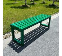Banc de parc avec siège à lattes, banc d'extérieur résistant aux intempéries, pour jardin, banc en métal dos nu, capacité de 399,2 kg, pour 2 à 3 personnes, banc de terrasse pour jardin, pelouse