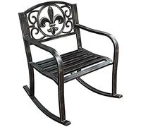 Banc de Parc, Banc de Jardin, bancs d'arrière-Cour, Chaise à Bascule Pour Patio extérieur, Meubles de Jardin à Structure en Métal, Balançoire en Fer Avec accoudoirs et dossier, capacité de cha