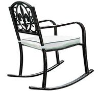 Banc de Parc, Banc de Jardin, bancs d'arrière-Cour, Chaise à Bascule Pour Patio extérieur, Meubles de Jardin à Structure en Métal, Balançoire en Fer Avec accoudoirs et dossier, capacité de cha