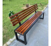 Banc de parc d'extérieur en métal avec dossier, banc de jardin en fonte robuste pour terrasse et parc, capacité de charge de 400 kg, solution d'assise durable et élégante
