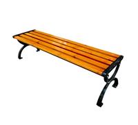 Banc de Parc épais en Bois Massif, sans Dossier, Chaise de Repos publique d'extérieur, imperméable et incassable(120cm)