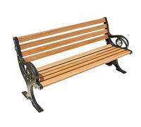 Banc de parc extérieur - Mobilier de loisirs en fonte d'aluminium avec dossier pour jardins communautaires, places pittoresques et patios - Design Iron Art