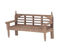 Banc de Parc Miniature en Bois, Robuste échelle 1:12 | Matériau en bois de bouleau, Durable et sûr, Idéal pour les maisons de poupées, Améliore l\'imagination des enfants