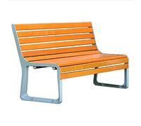 Banc de patio extérieur pour 2 à 3 personnes, résistant aux intempéries, siège de jardin en bois anticorrosion, siège double durable, cadre en aluminium, chaise de loisirs (couleur : Li)