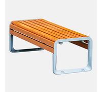 Banc de patio extérieur résistant aux intempéries pour 2 à 3 personnes avec cadre en aluminium durable, siège de jardin, chaise longue en bois anticorrosion à double siège (couleur : Li)