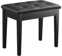 Banc de piano avec espace de rangement, siège en bois rembourré, tabouret stylé avec bibliothèque pour les amateurs de musique - Banc accessoire instrument de musique