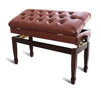 Banc de piano d'artiste de luxe avec rangement de musique - Tabouret réglable en similicuir pour une assise et une organisation confortables
