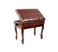 Banc de piano d'artiste solo de luxe - Siège rembourré en similicuir réglable en hauteur pour clavier 10 cm d'épaisseur 55 x 34 x 47 57 cm, idéal pour un usage domestique et professionnel