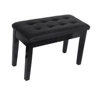 Banc de Piano Double avec bibliothèque de Rangement, idéal pour Clavier et Piano,Black One Size