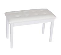 Banc de Piano Double avec bibliothèque de Rangement, idéal pour Clavier et Piano,White One Size