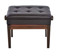 Banc de piano en cuir véritable rembourré marron pour performance instrumentale et pratique
