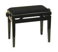 Banc de Piano en Noir Mat avec Noir Rembourrage