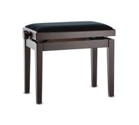 Banc de piano GEWA Deluxe, bois massif, réglable en hauteur, bois de rose mat