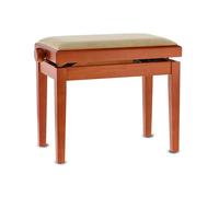 GEWA banc de piano Deluxe, bois massif, réglable en hauteur cerisier mat