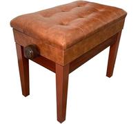 Banc de piano réglable avec rangement, siège extra large en cuir PU imperméable, 7 niveaux de réglage de la hauteur, base antidérapante pour une utilisation à la maison et en studio