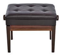 Banc de piano réglable en cuir avec rangement, tabouret duo en bois pour adultes, pratique de la musique et performance, siège rembourré pour clavier ou coiffeuse